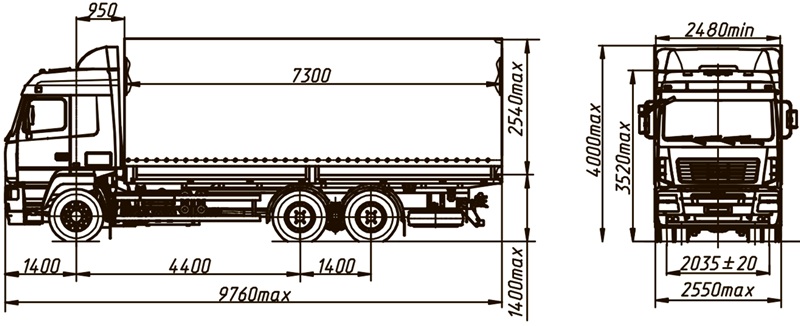 МАЗ-6312С9-520-010, МАЗ-6312С9-570-010